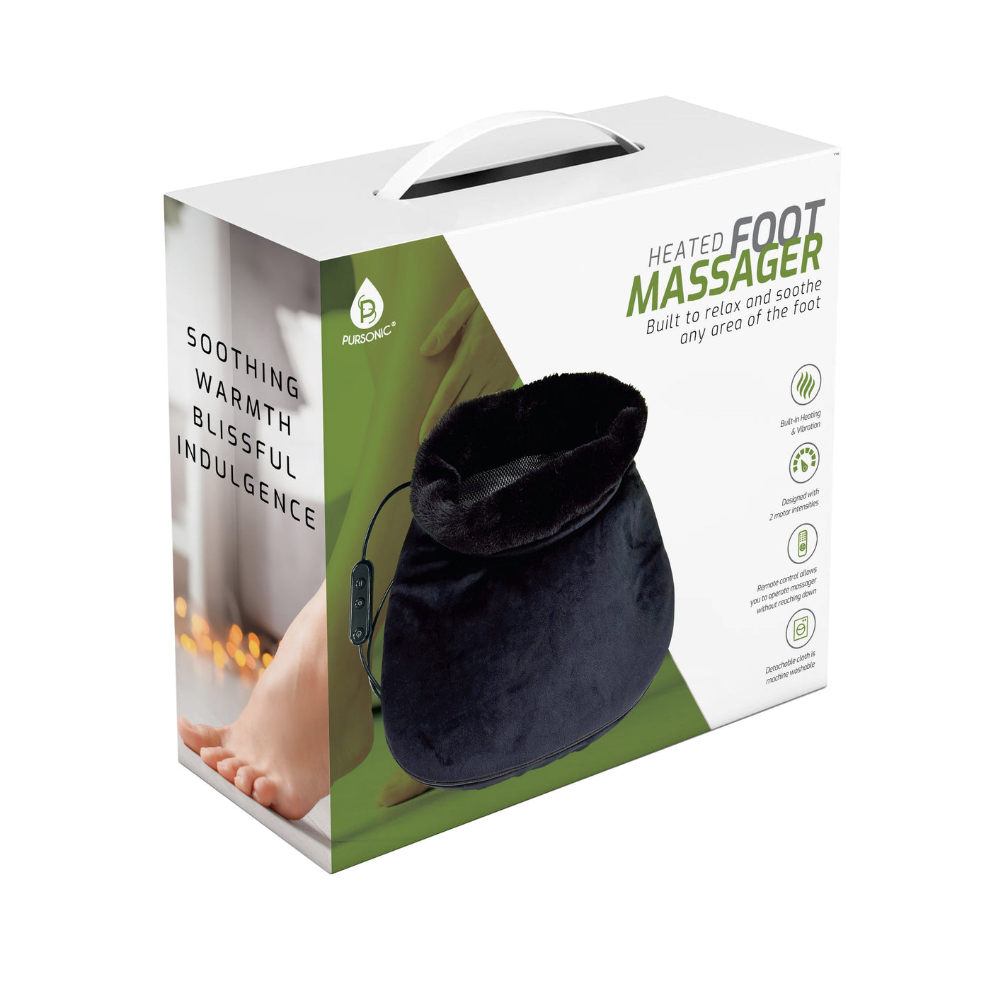 Heated Foot Massager with Remote Control, Folding Design, and Dual Motor Intensities - Shades Electronics