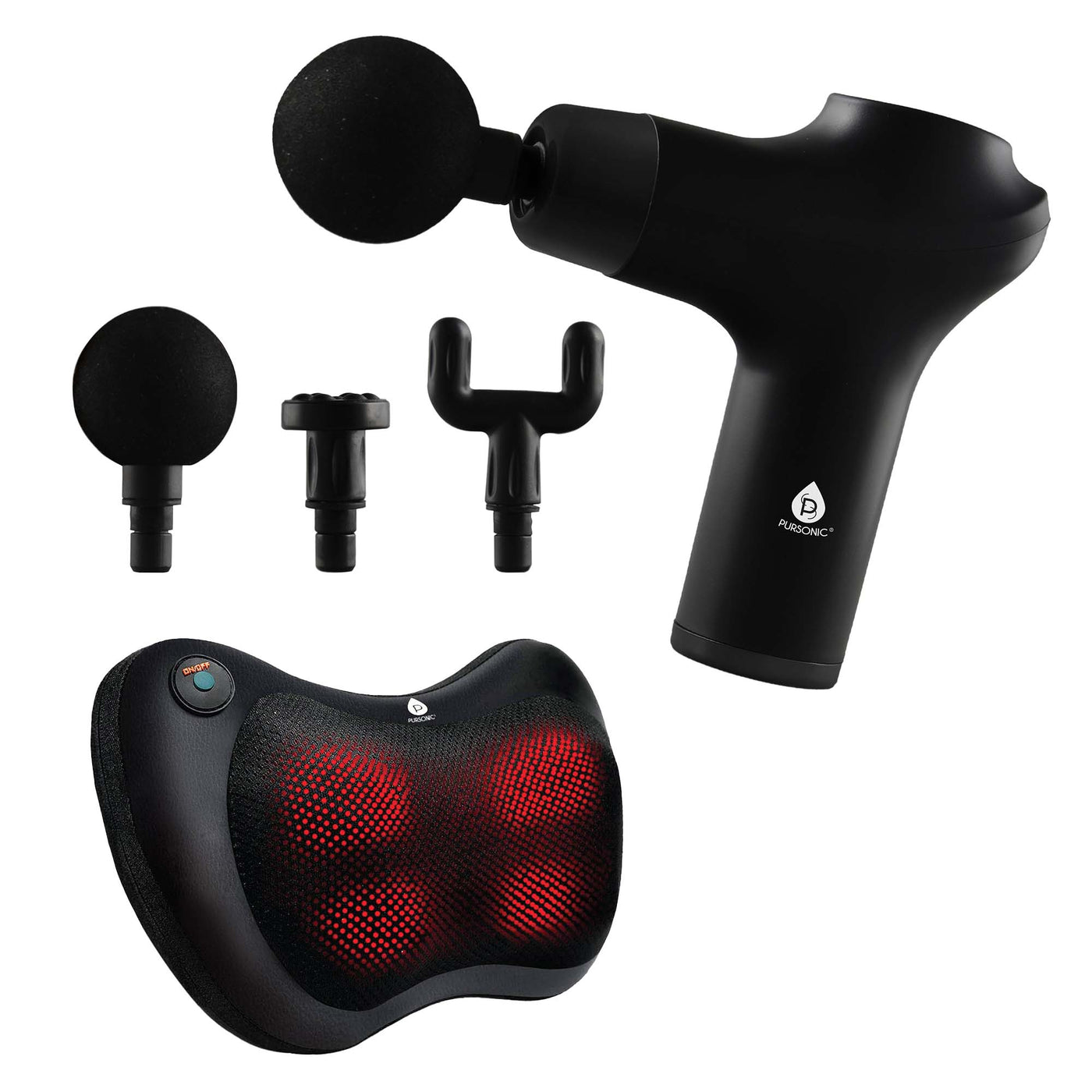 Ultimate Massage Therapy Bundle: 3-Speed Gun & Shiatsu Massager - Shades Electronics