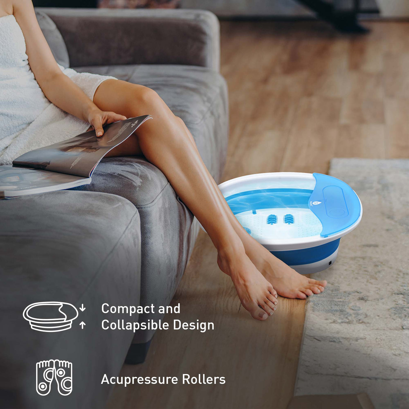 Head-to-Toe Relaxation Bundle: Massage Gun, Neck & Shoulder Stretcher, Foot Massager - Shades Electronics