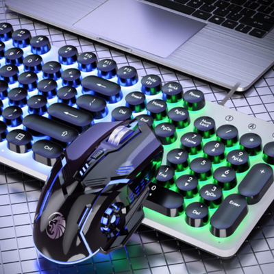 Dragon LED Backlight Gaming USB Wired Keyboard Mouse Set - Shades Electronics