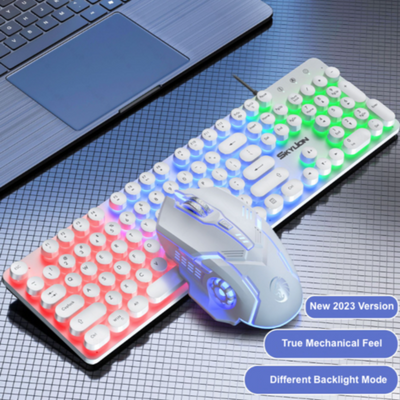 Dragon LED Backlight Gaming USB Wired Keyboard Mouse Set - Shades Electronics