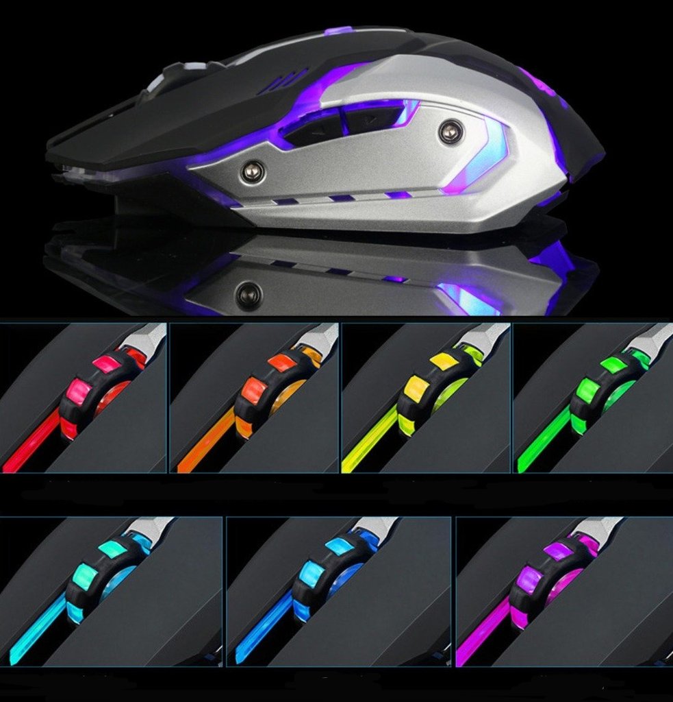 Ninja Dragon Stealth 7 Wireless Silent LED Gaming Mouse - Shades Electronics