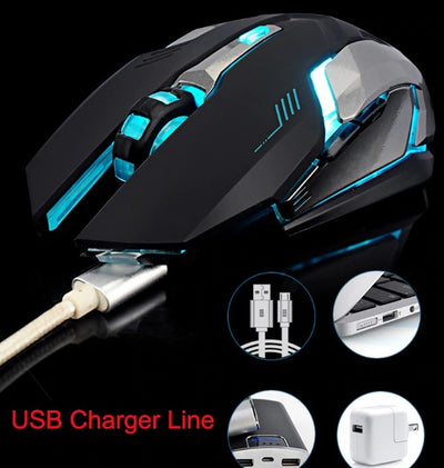 Ninja Dragon Stealth 7 Wireless Silent LED Gaming Mouse - Shades Electronics