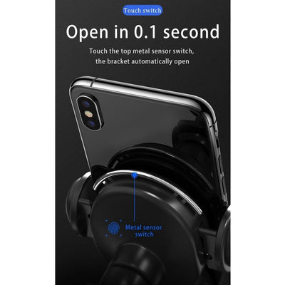 10W Wireless Triangle Mount Automatic Clamping Car Fast Charger - Shades Electronics