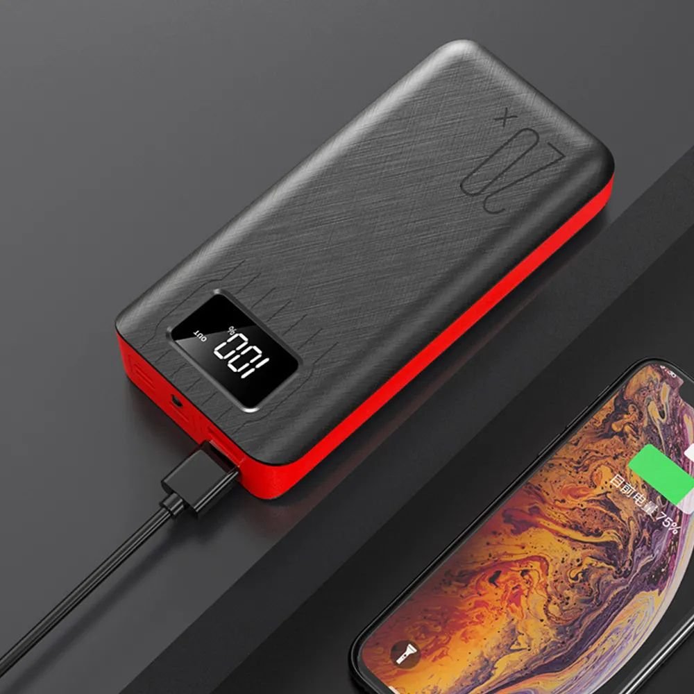 20000mAh External Battery Power Bank Dual USB With LED Flashlight - Shades Electronics