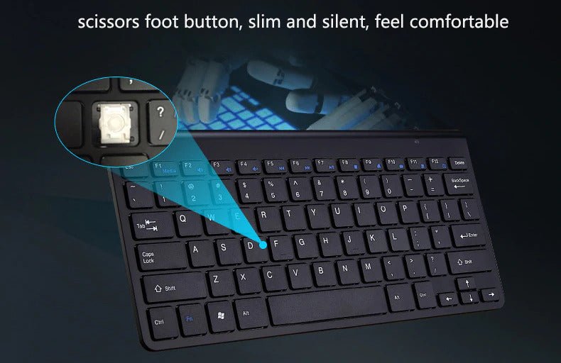 2.4 GHz Wireless Mini Keyboard And Optical Mouse Set - Shades Electronics