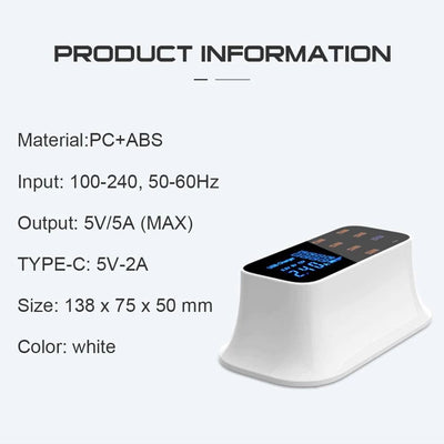 Multi-Port USB Charger Station Type C - Shades Electronics