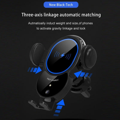 10W Wireless Triangle Mount Automatic Clamping Car Fast Charger - Shades Electronics