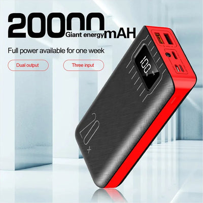 20000mAh External Battery Power Bank Dual USB With LED Flashlight - Shades Electronics