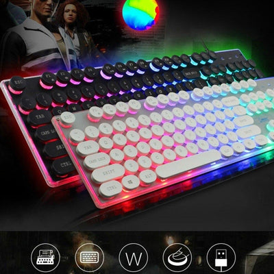 Dragon LED Backlight Gaming USB Wired Keyboard Mouse Set - Shades Electronics