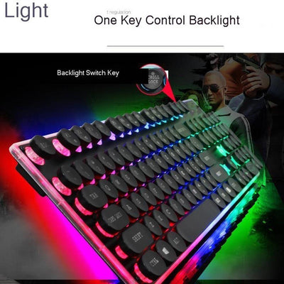 Dragon LED Backlight Gaming USB Wired Keyboard Mouse Set - Shades Electronics