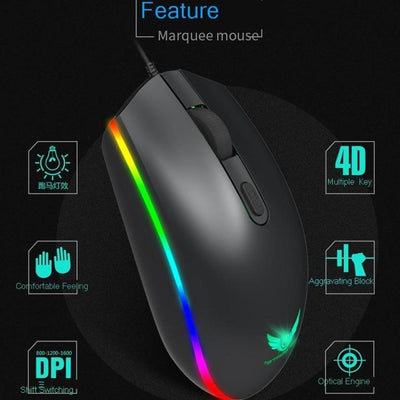 Dragon LED Backlight Gaming USB Wired Keyboard Mouse Set - Shades Electronics