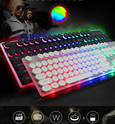 Dragon LED Backlight Gaming USB Wired Keyboard Mouse Set - Shades Electronics