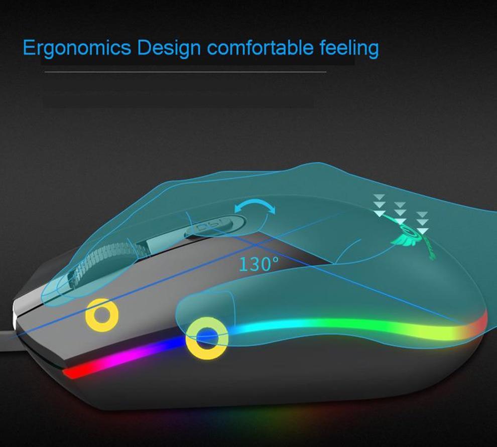 Dragon LED Backlight Gaming USB Wired Keyboard Mouse Set - Shades Electronics