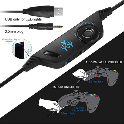 Dragon Stereo LED Gaming Headset with Microphone - Shades Electronics